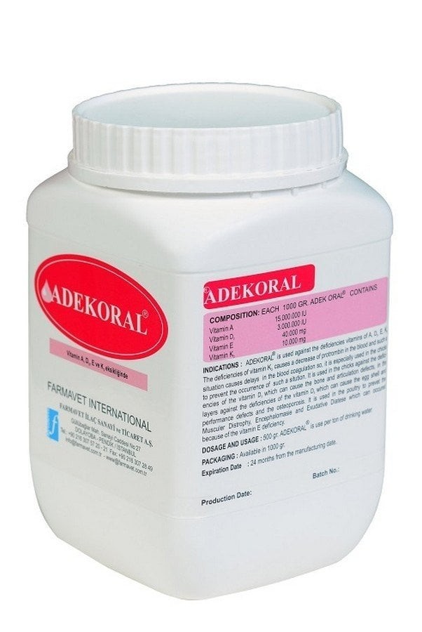 Adekoral Toz   A,D3,E, K3 Vitamin Desteği