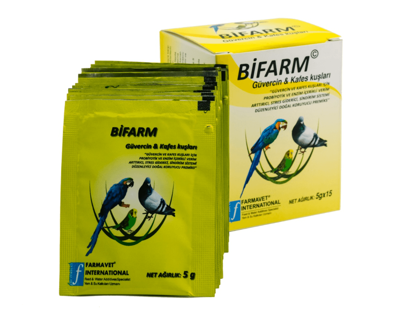 BİFARM GÜVERCİN VE KAFES KUŞLARI - 5X15 GR