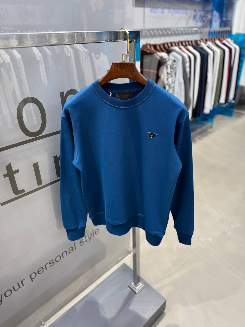  Metalic Basic Sweatshirt - Lacivert