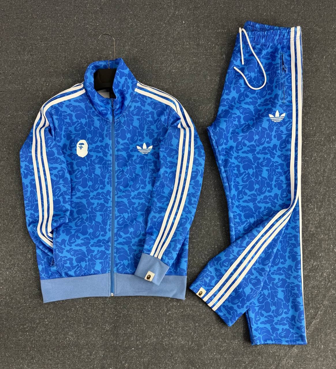 Adidas x BAPE Premium Eşofman Takımı - Mavi