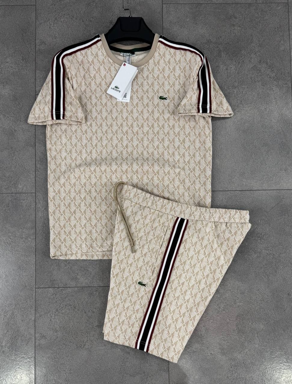 Lacoste Monogram Yazlık Takım - Camel