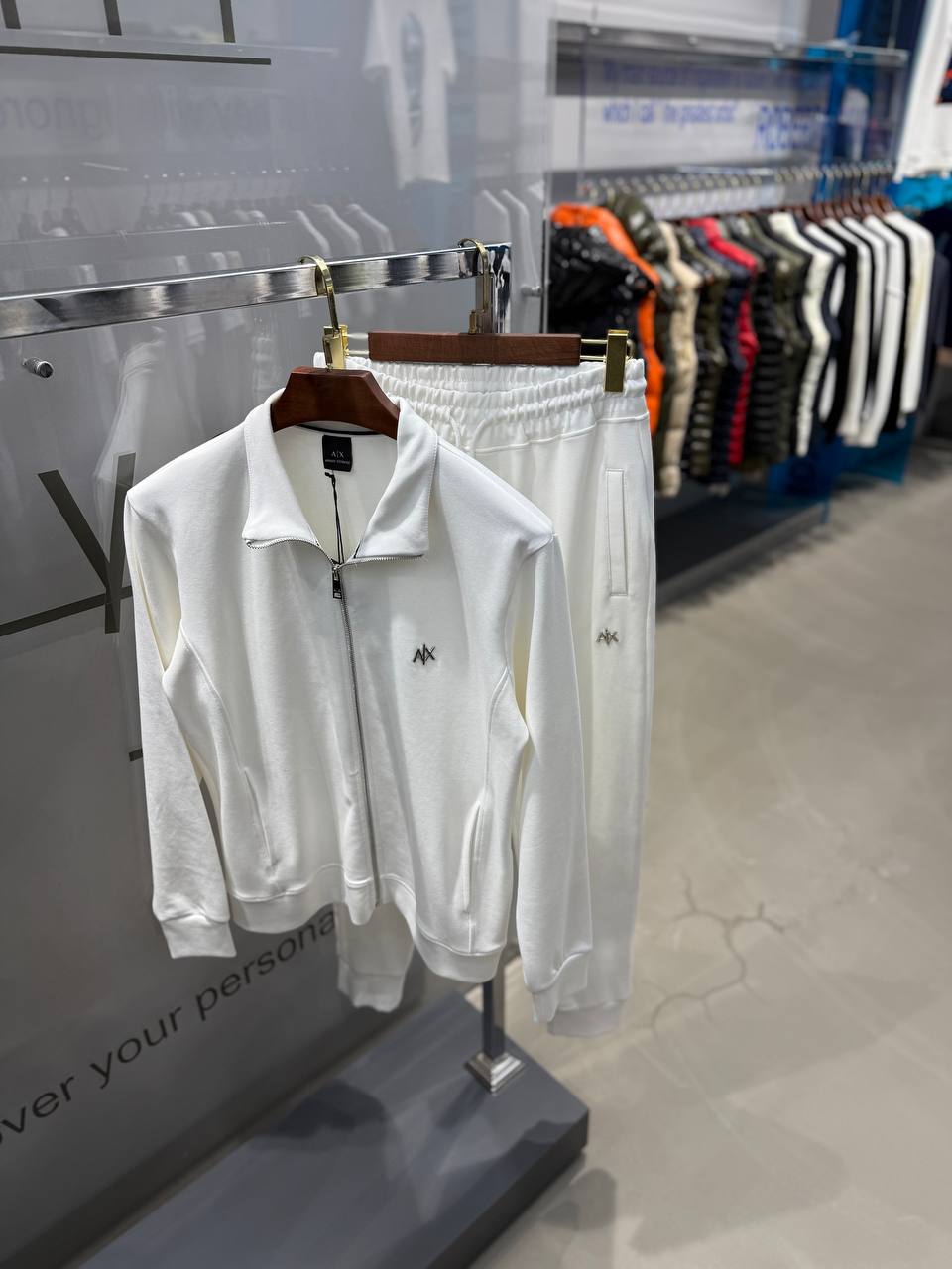 A. Silver Logo Tracksuit - Beyaz