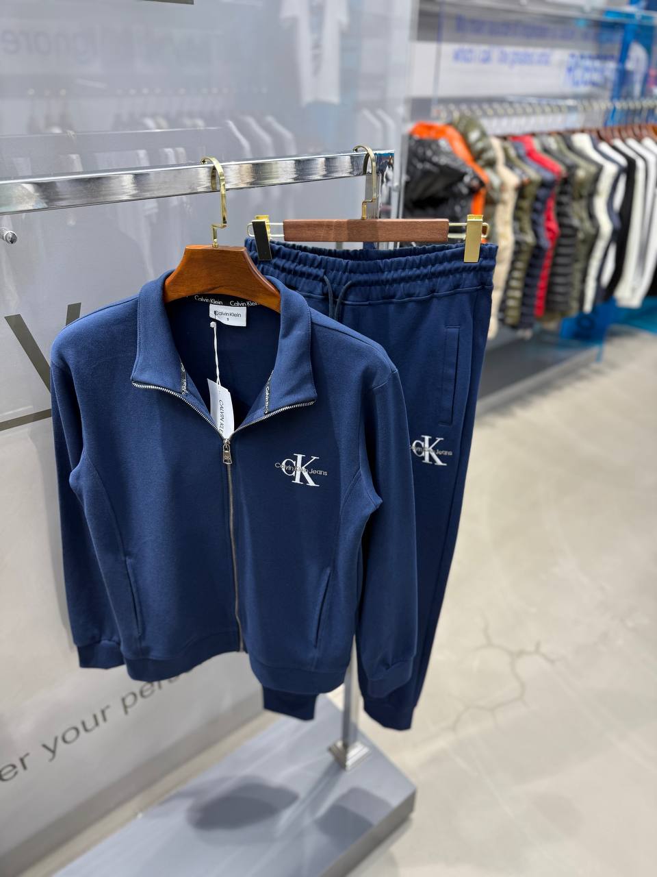 CK Silver Zip Tracksuit - Lacivert