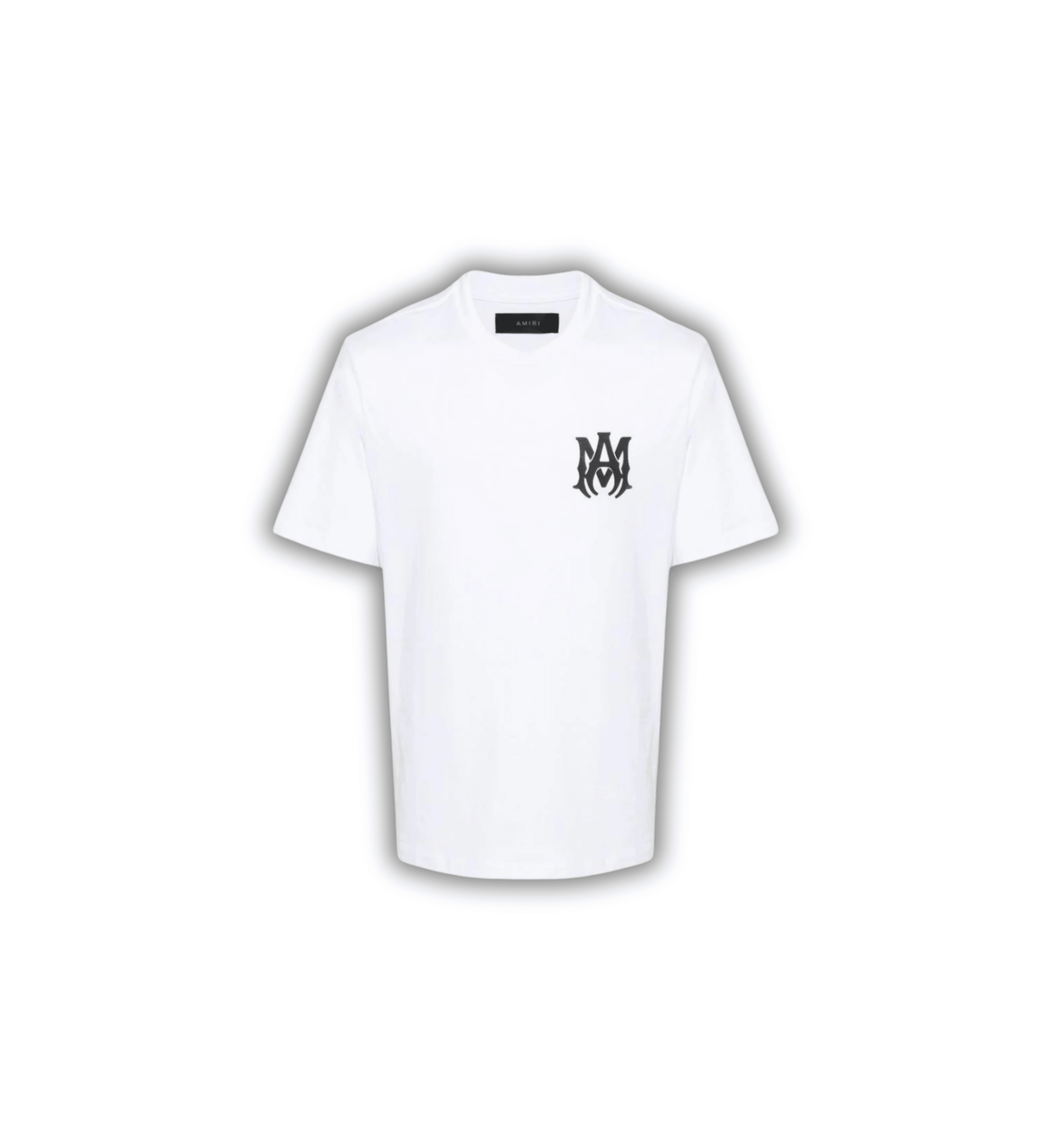 T-shirt with logo on the chest - Beyaz