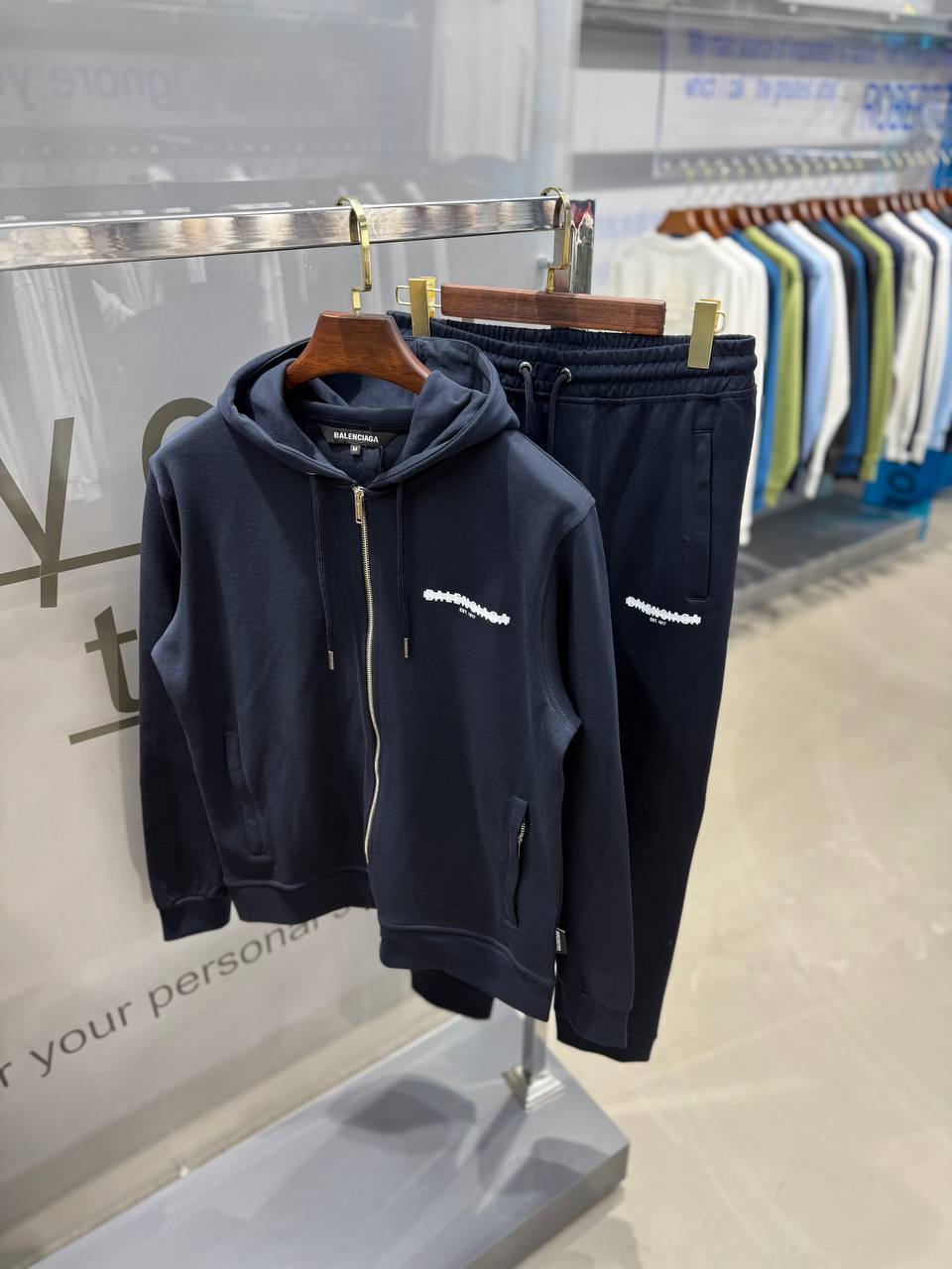  Silver Zip Tracksuit - Lacivert