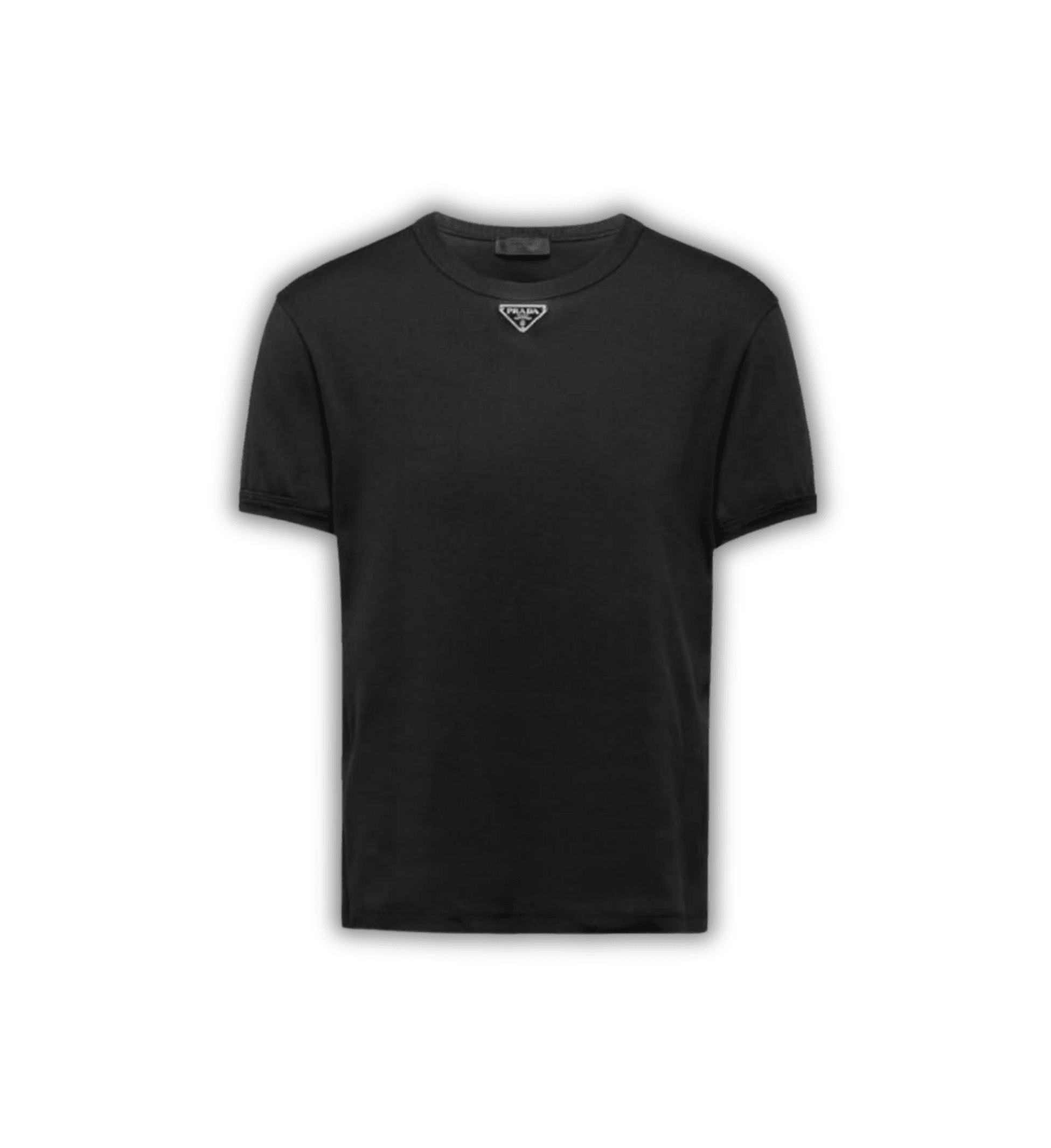 Prada Orta Logo Premium Tshirt - Siyah