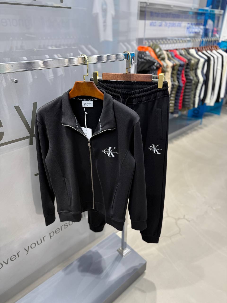 CK Silver Zip Tracksuit - Siyah
