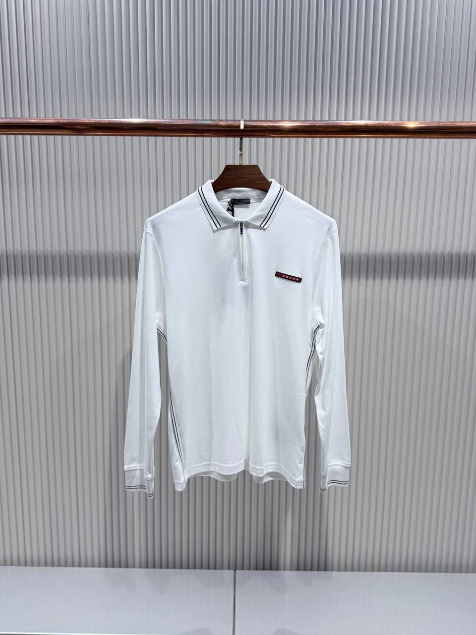 Half Zip Sweatshirt - Beyaz