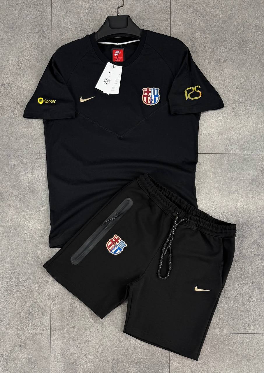 Barcelona Tech Fleece Yazlık Takım - Siyah