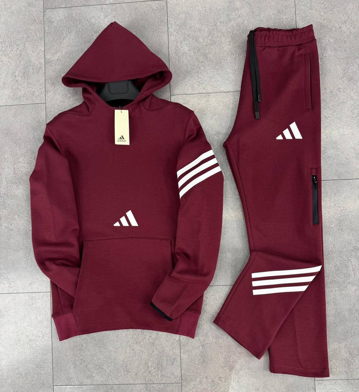 Adidas ZNE Middle Hoodie Tracksuit - Bordo