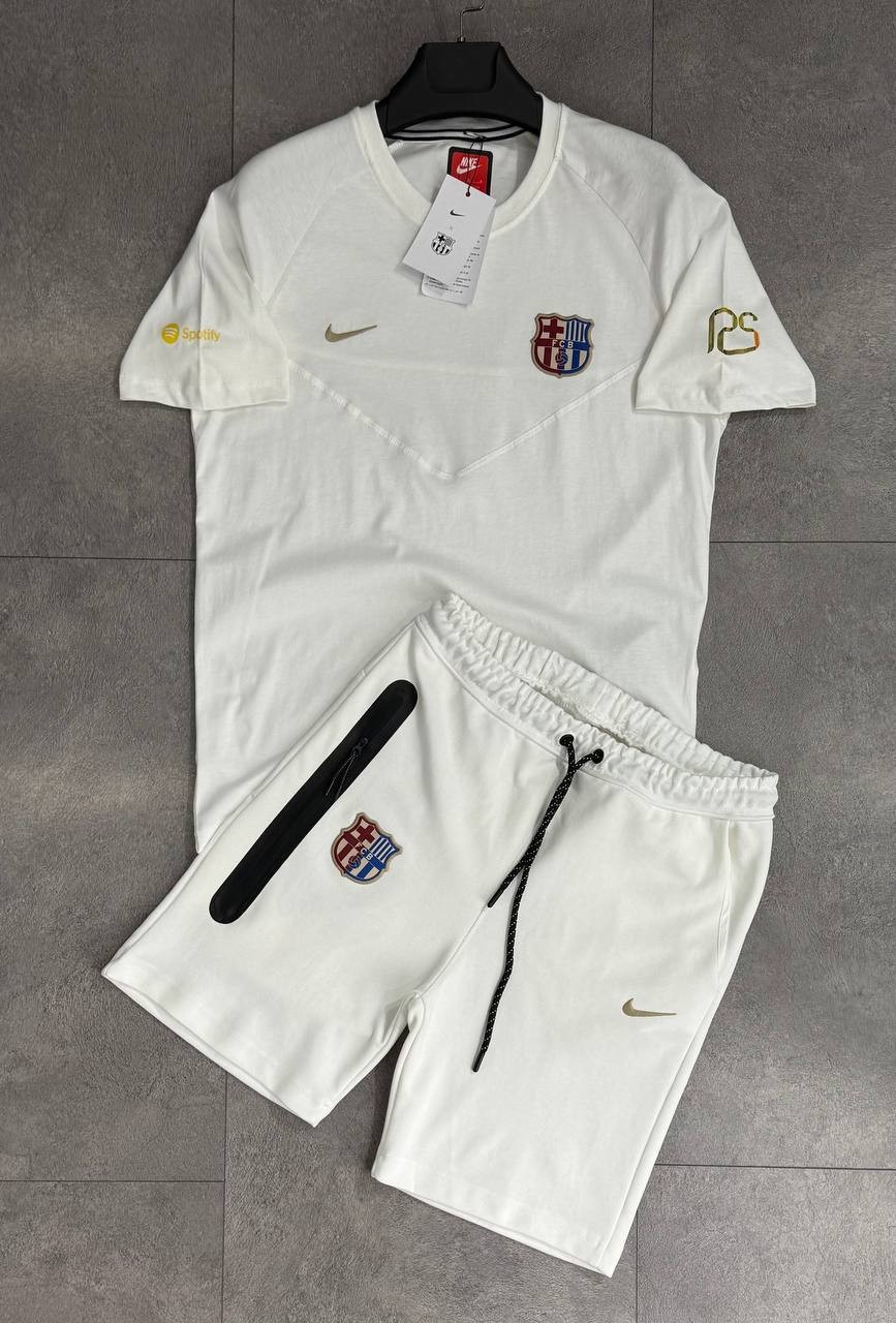 Barcelona Tech Fleece Yazlık Takım - Beyaz