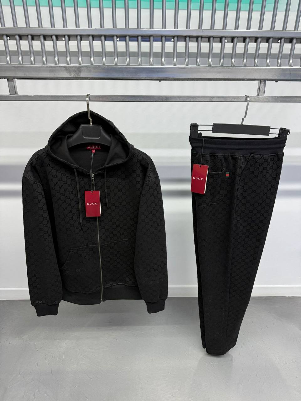 Premium Monogram Tracksuit - Siyah