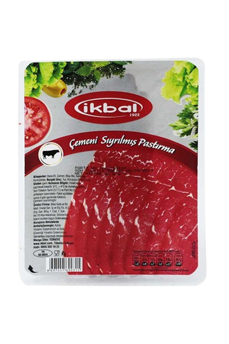 İkbal Dilimli Çemensiz Pastırma 90 Gr