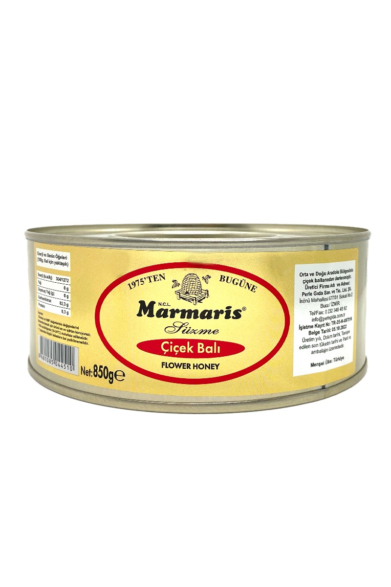 Marmaris Süzme Çiçek Balı Teneke 850 Gr