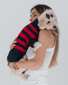 SPEACY CABLE KNIT DOG SWEATER: M