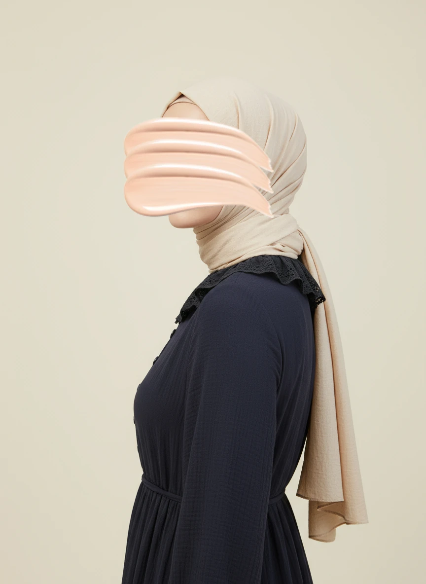 Lacivert Dantel Bebe Yaka Yarım Düğmeli Müslin Ferace Elbise