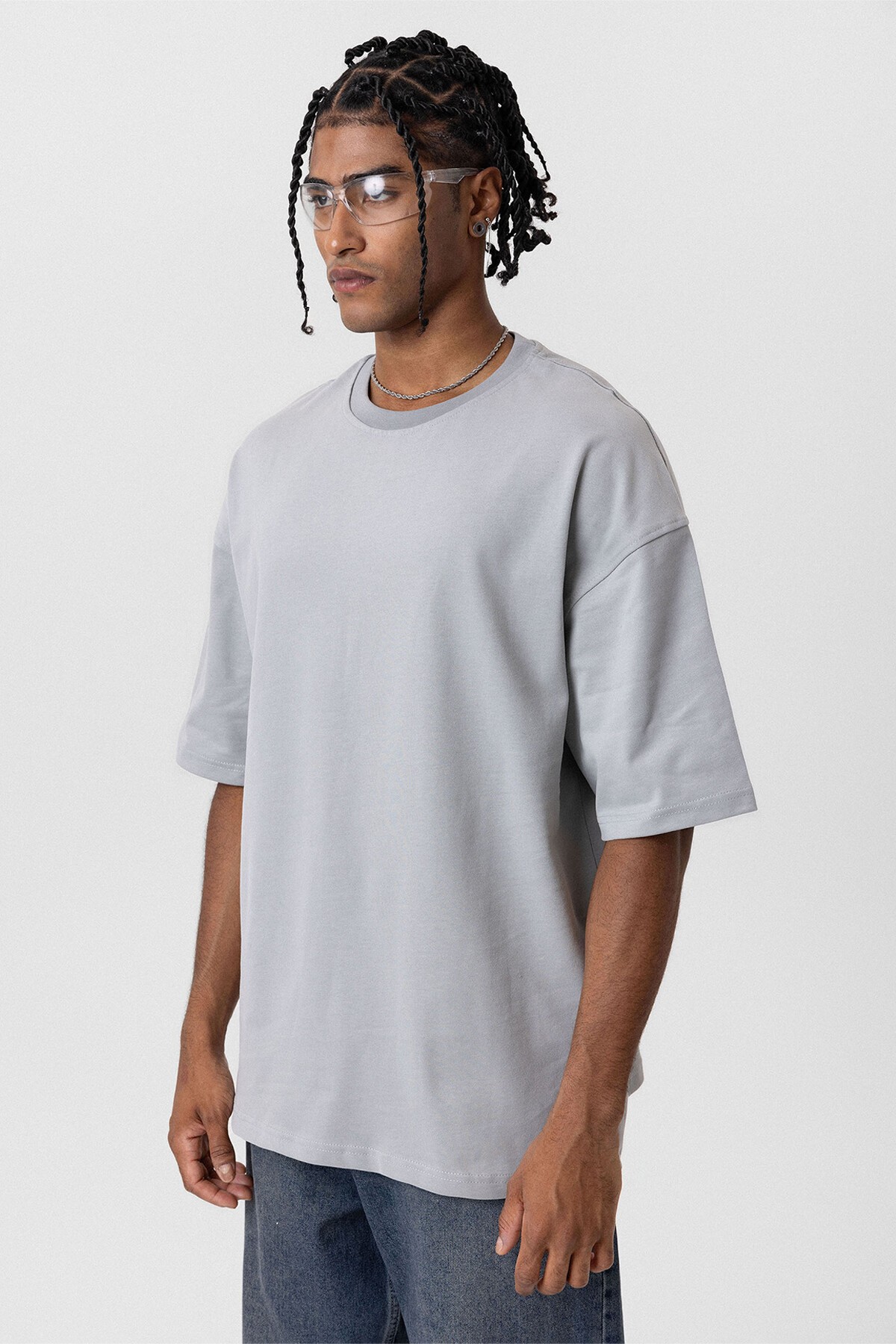 BASIC OVERSIZE T-SHIRT-GREY