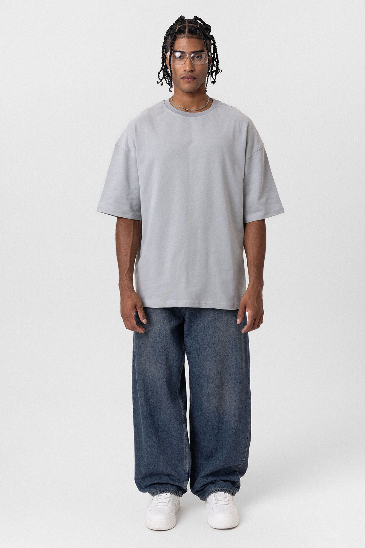 BASIC OVERSIZE T-SHIRT-GREY