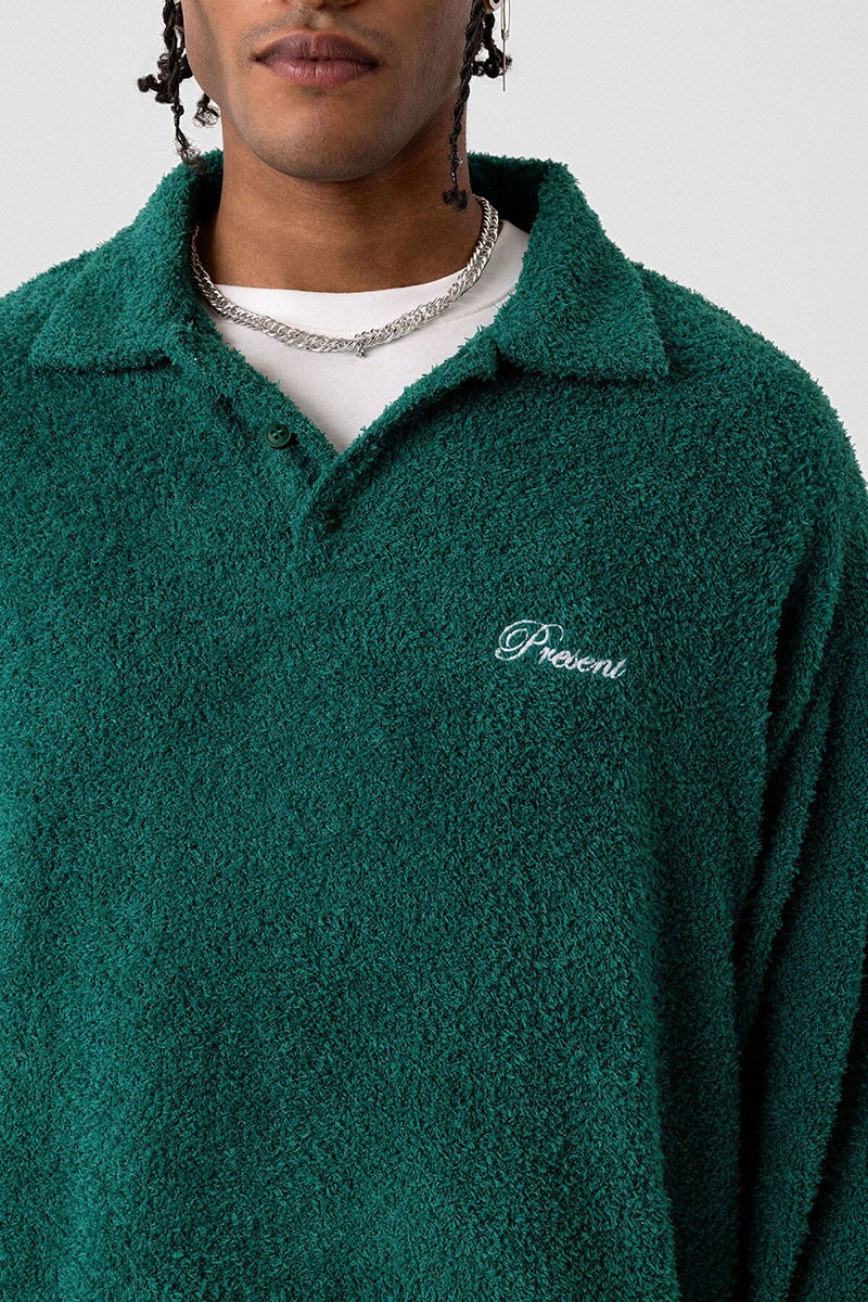 OVERSIZED SWEATSHIRT WITH TEXT DETAILED GREEN