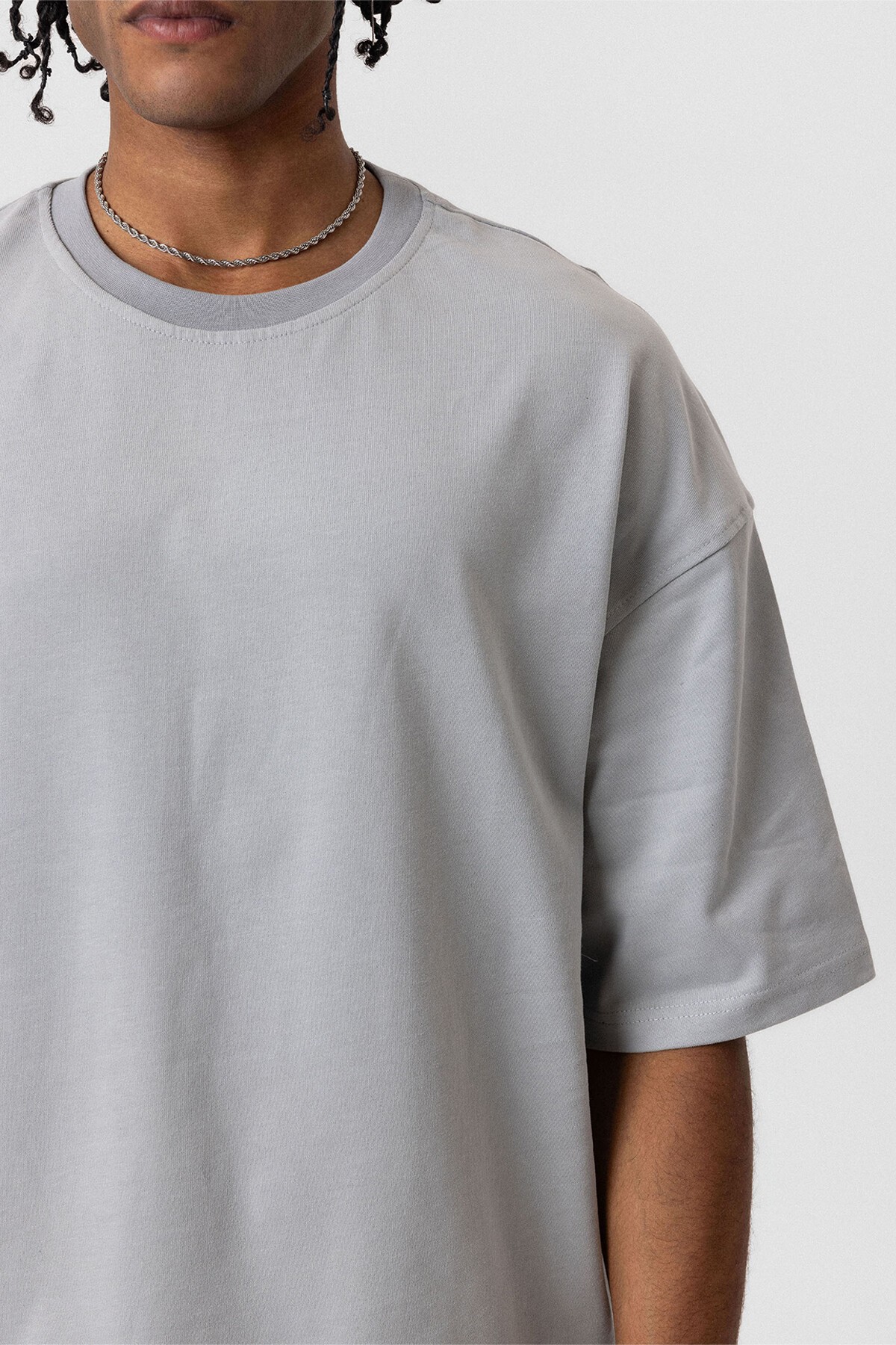 BASIC OVERSIZE T-SHIRT-GREY