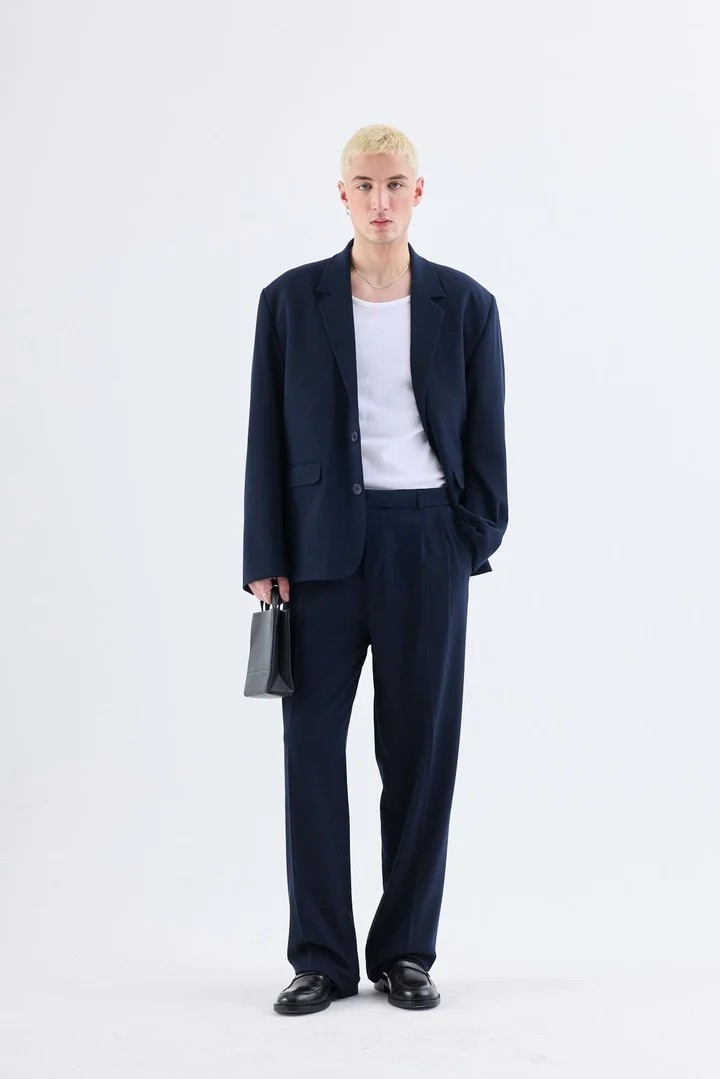 Classic Oversize Suit Navy Blue