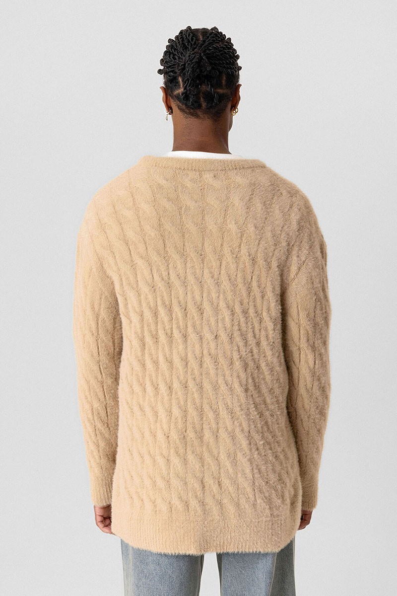 OVERSIZE KNITWEAR-BEIGE