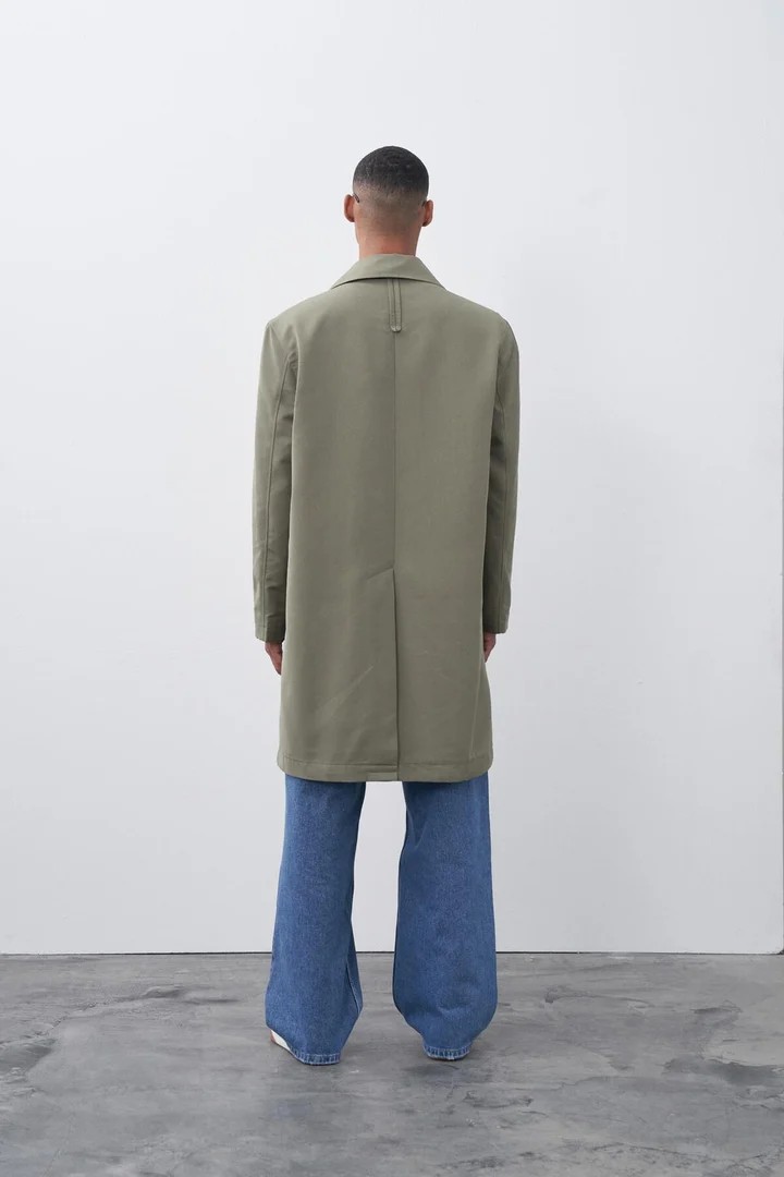 Mink Oversize Trench Coat Khaki