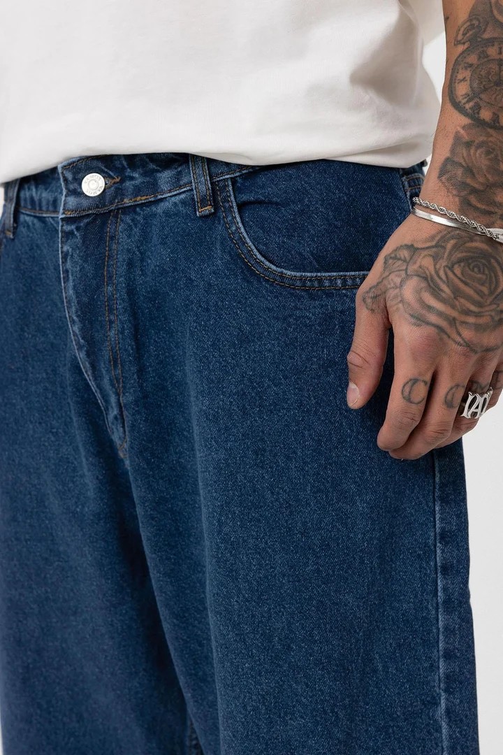 Baggy Fit Jeans Denim Blue