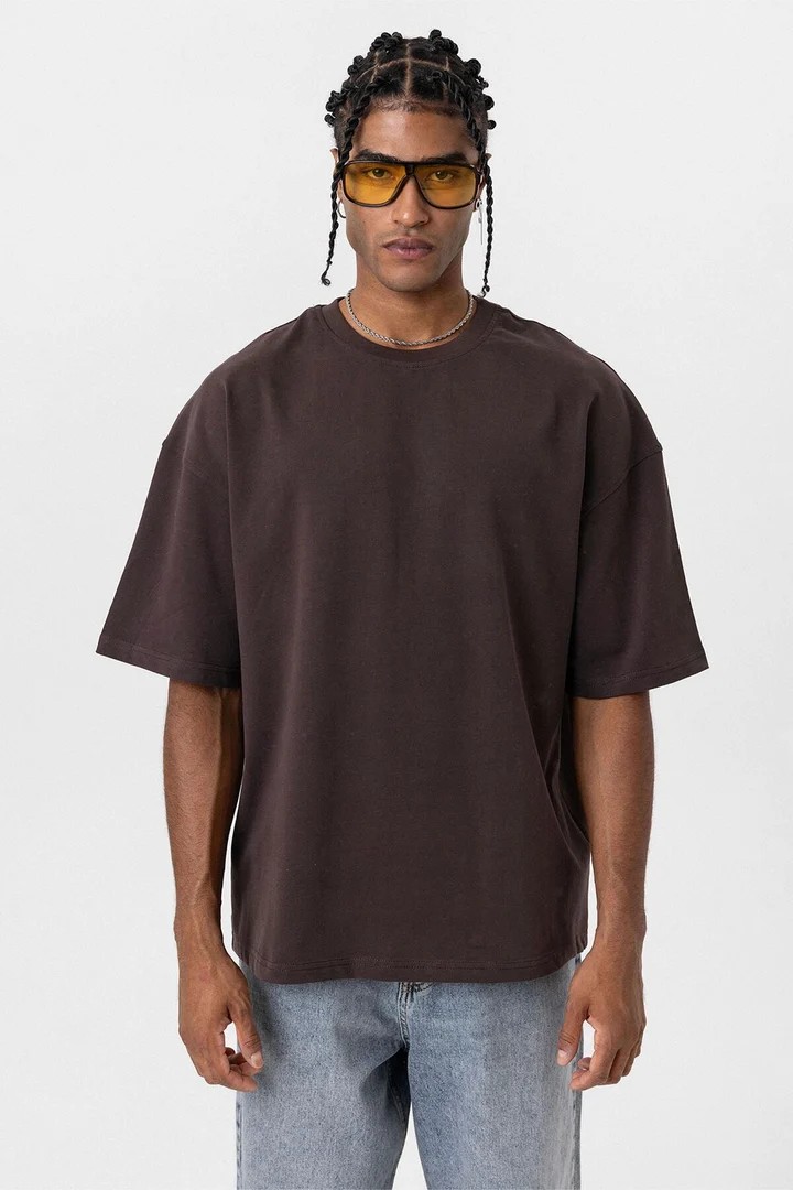 Basic Oversize T-Shirt Brown