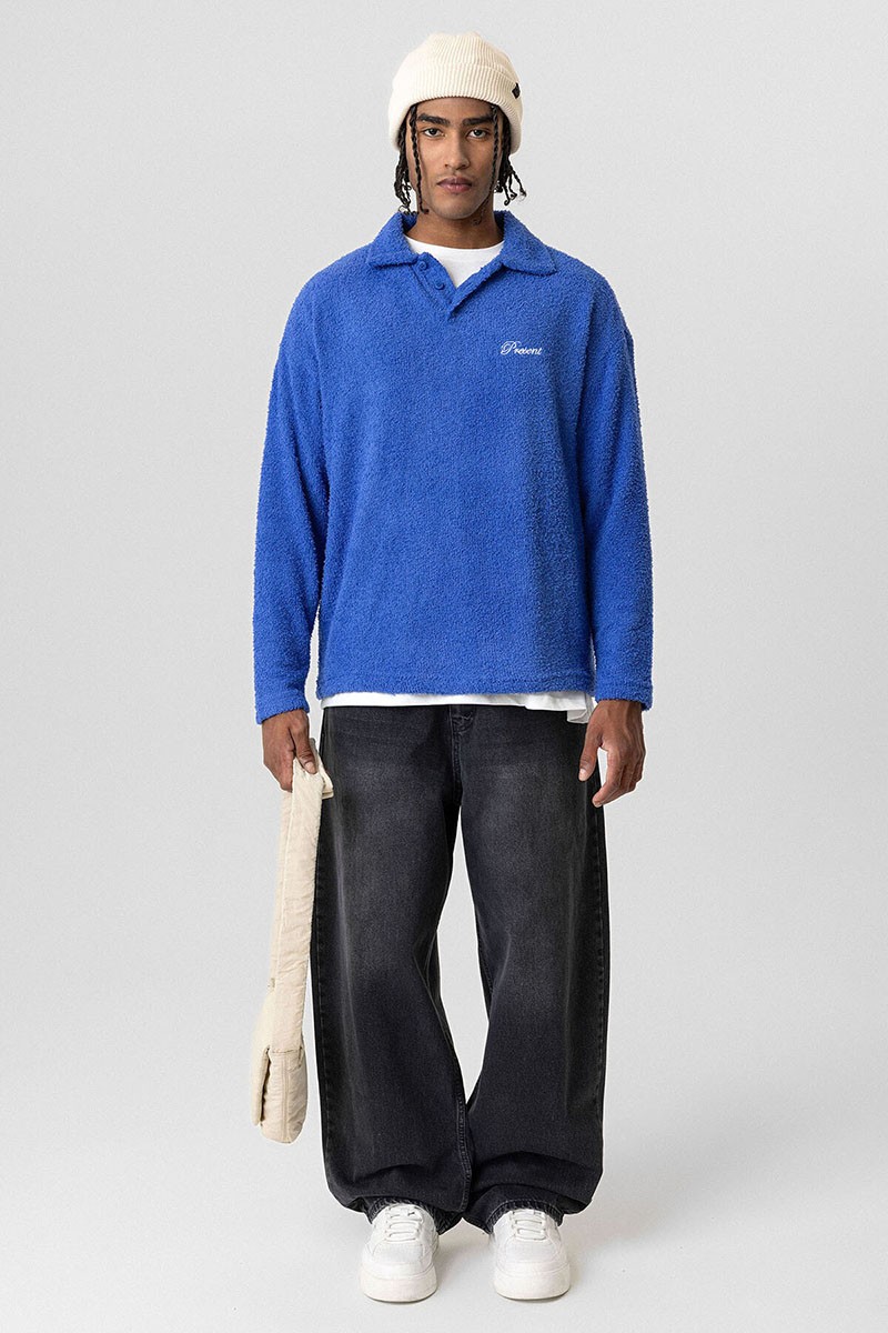 OVERSIZED SWEATSHIRT SAKS WITH TEXT DETAILED