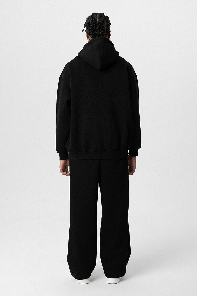 YOUNG ATELIER PRINTED OVERSIZE TRACKSUIT BLACK