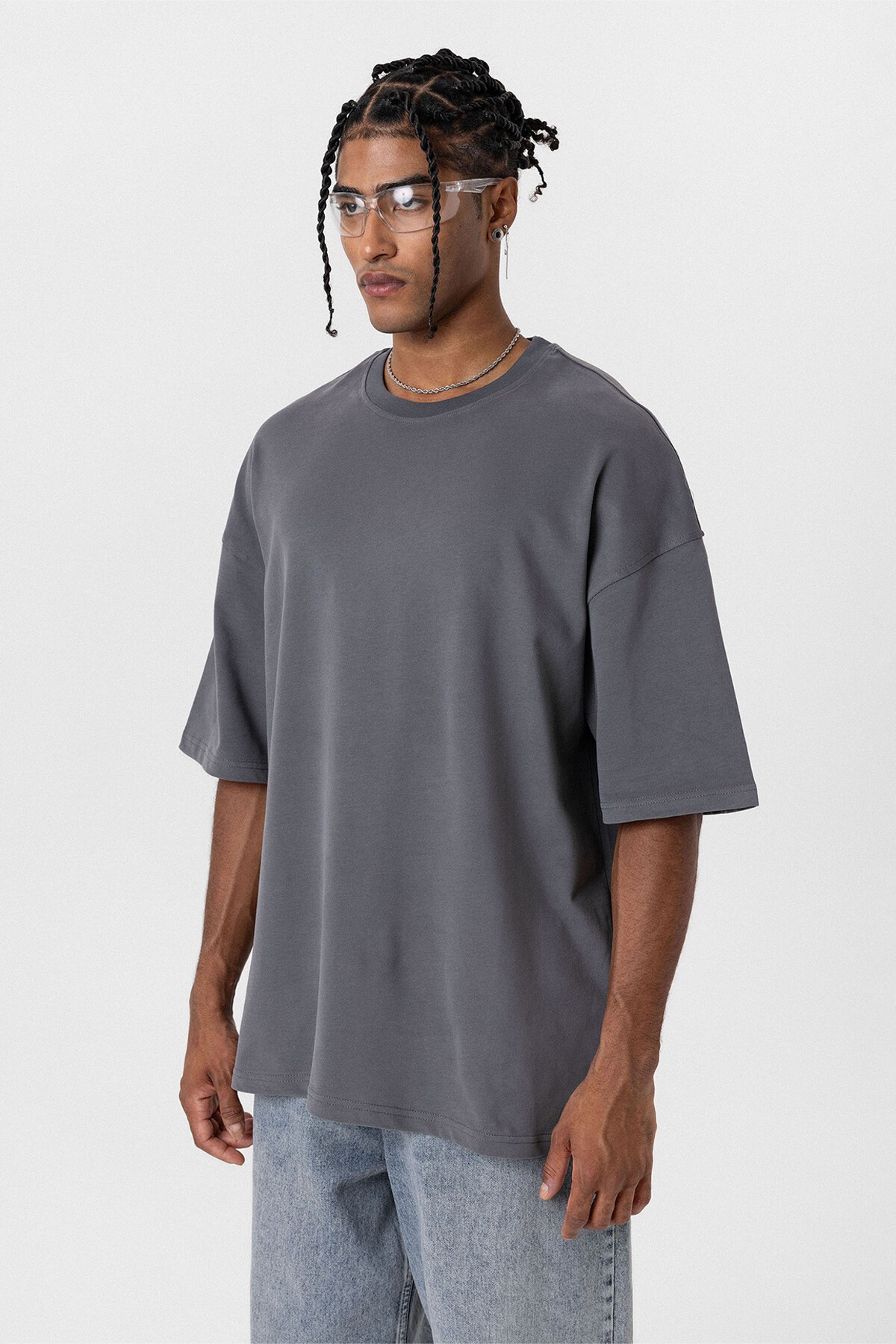 BASIC OVERSIZE TSHIRT-SMOKED