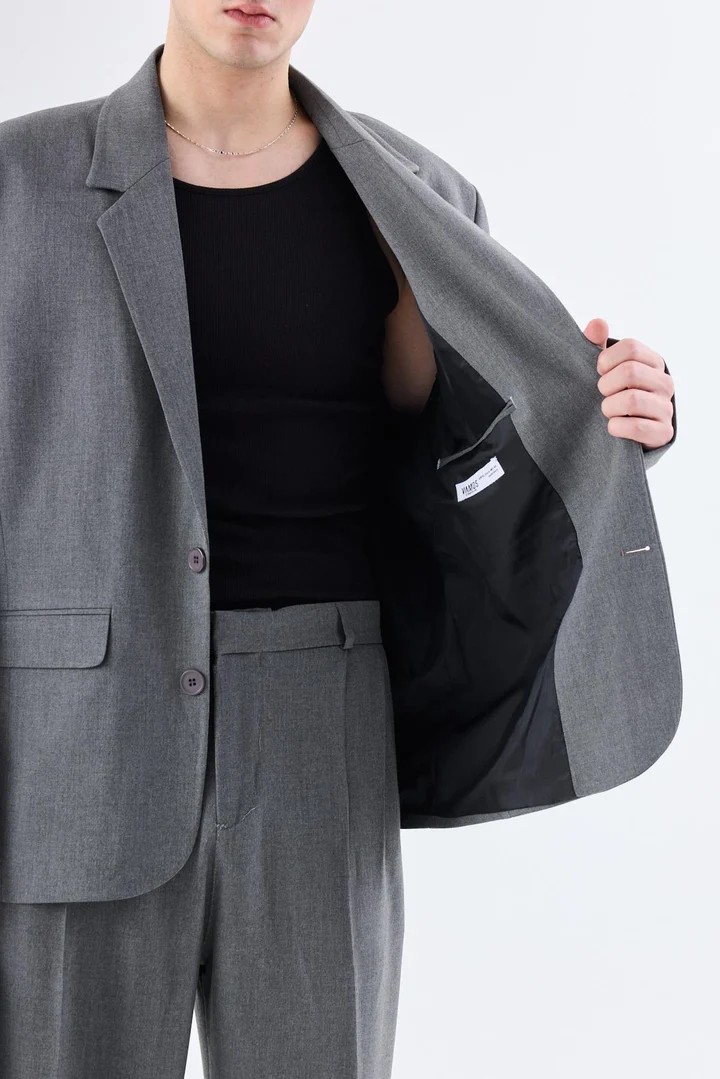 Classic Oversize Suit Gray