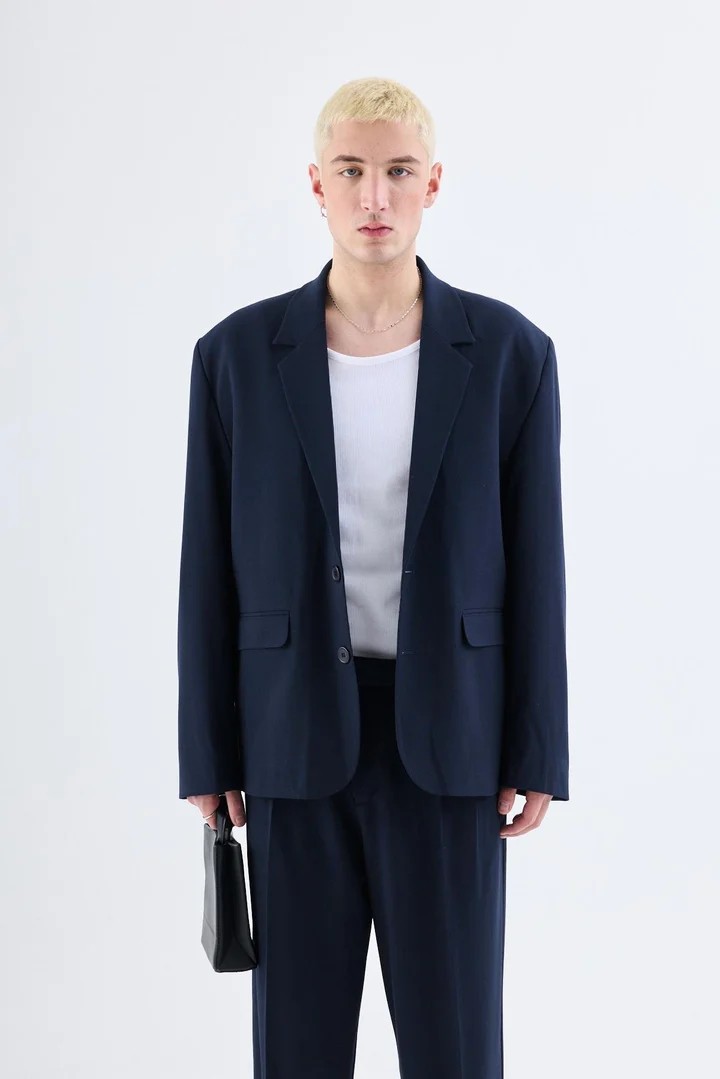 Classic Oversize Suit Navy Blue