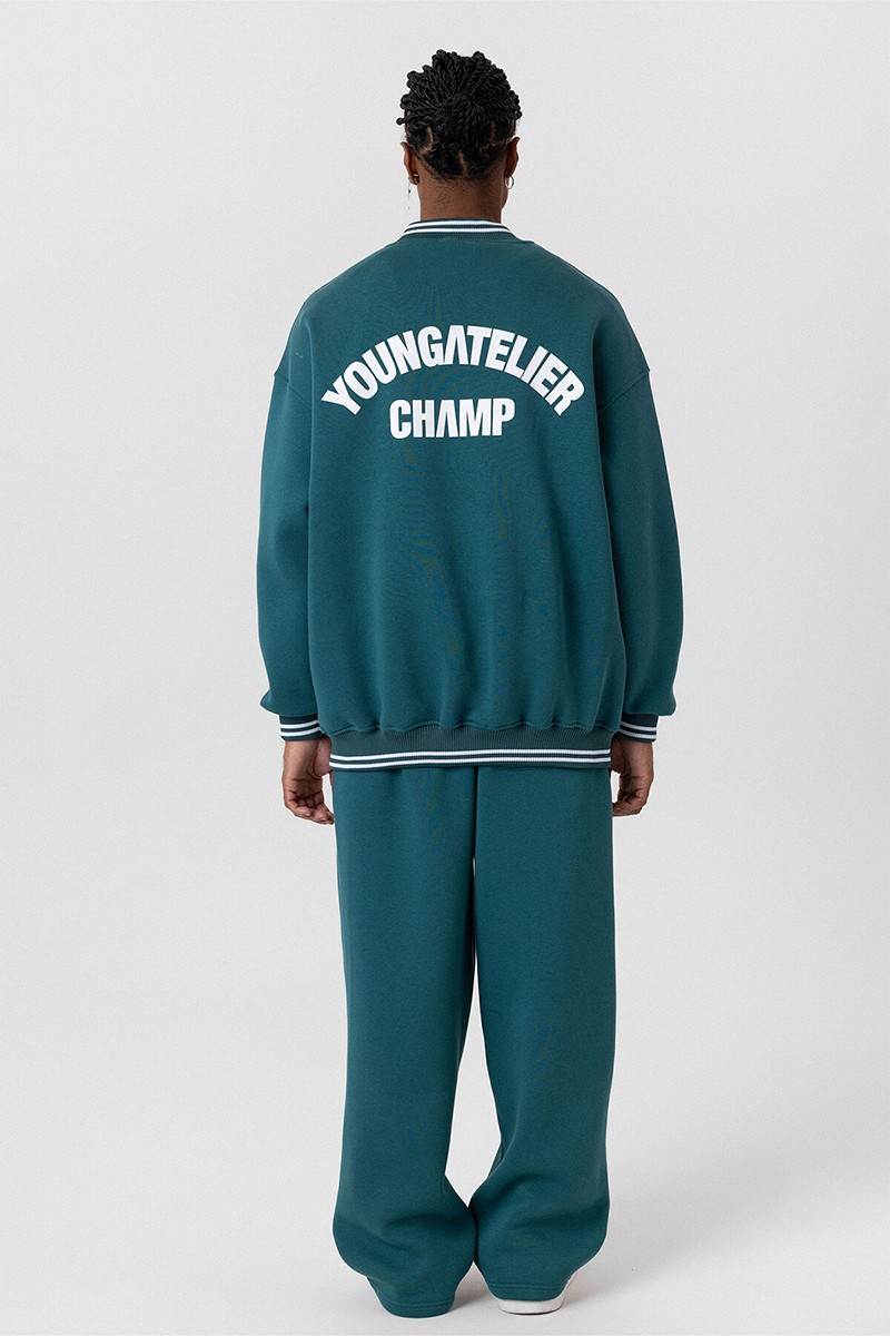 OVERSIZE TRACKSUIT WITH WRITTEN DETAILED PETROL