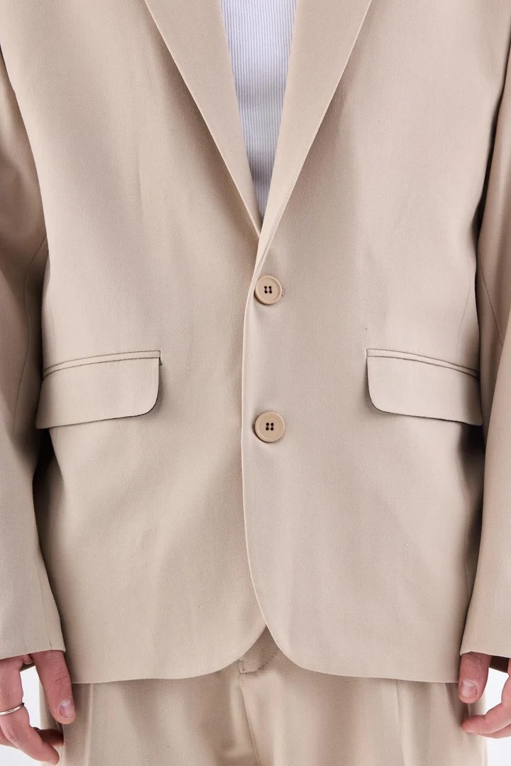 Classic Oversize Suit Beige