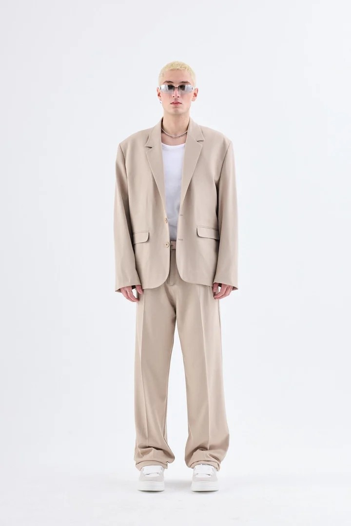 Classic Oversize Suit Beige