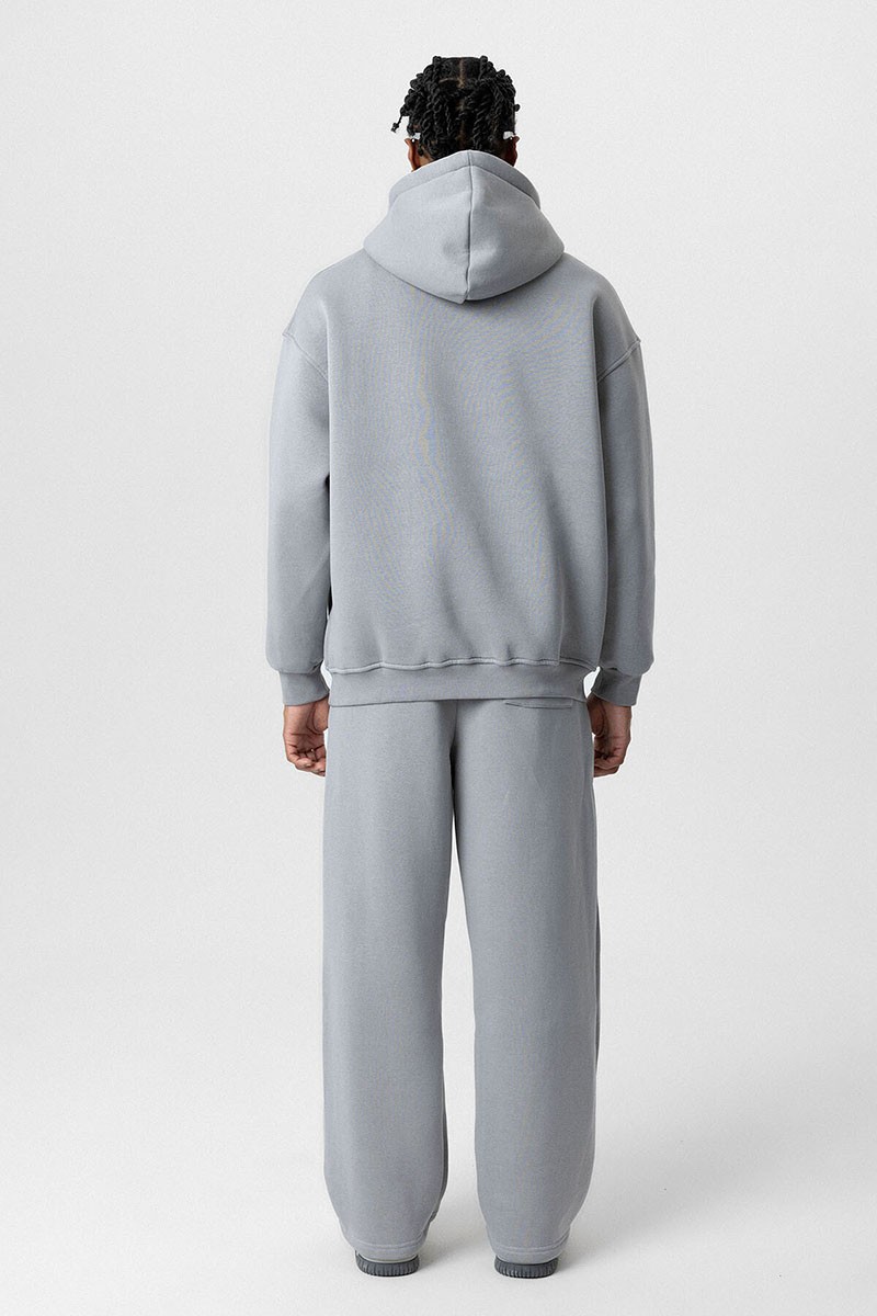 YOUNG ATELIER PRINTED OVERSIZE TRACKSUIT GRAY