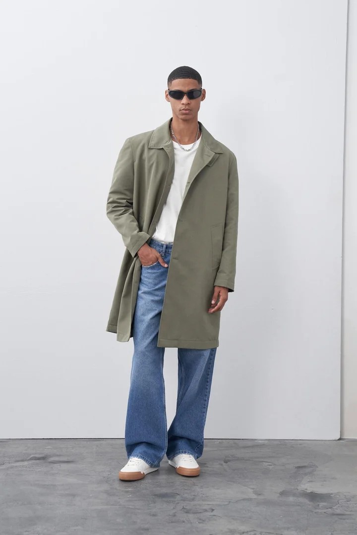 Mink Oversize Trench Coat Khaki