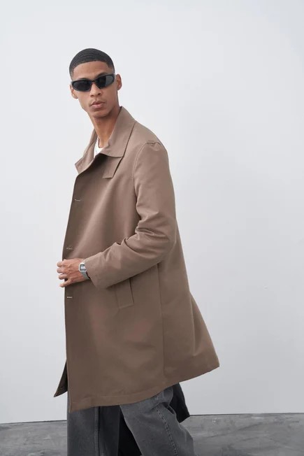 Mink Oversize Trench Coat Brown