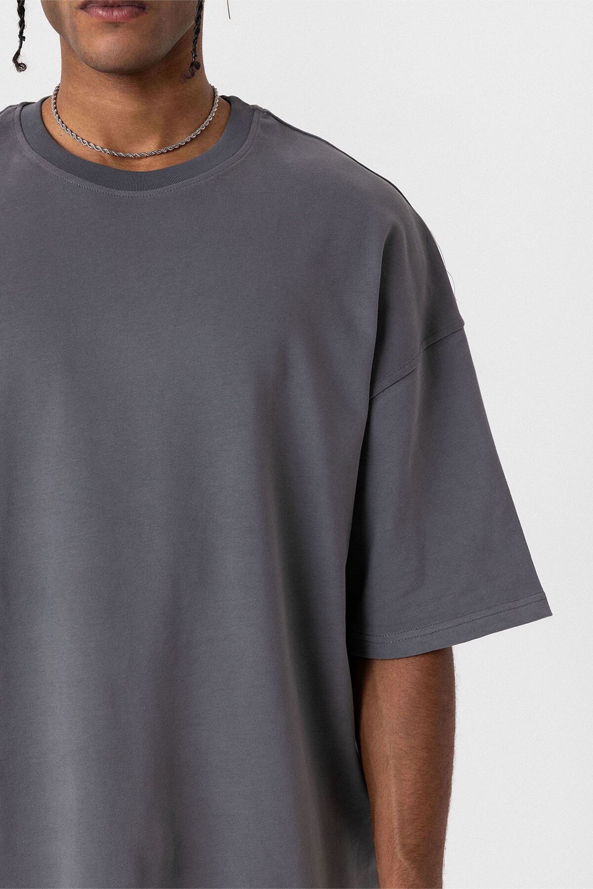 BASIC OVERSIZE TSHIRT-SMOKED