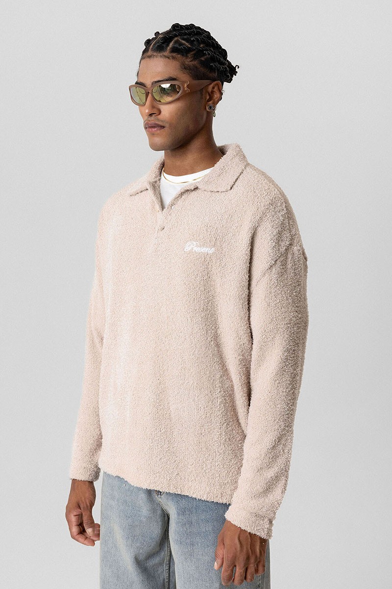 OVERSIZED SWEATSHIRT WITH TEXT DETAILED STONE