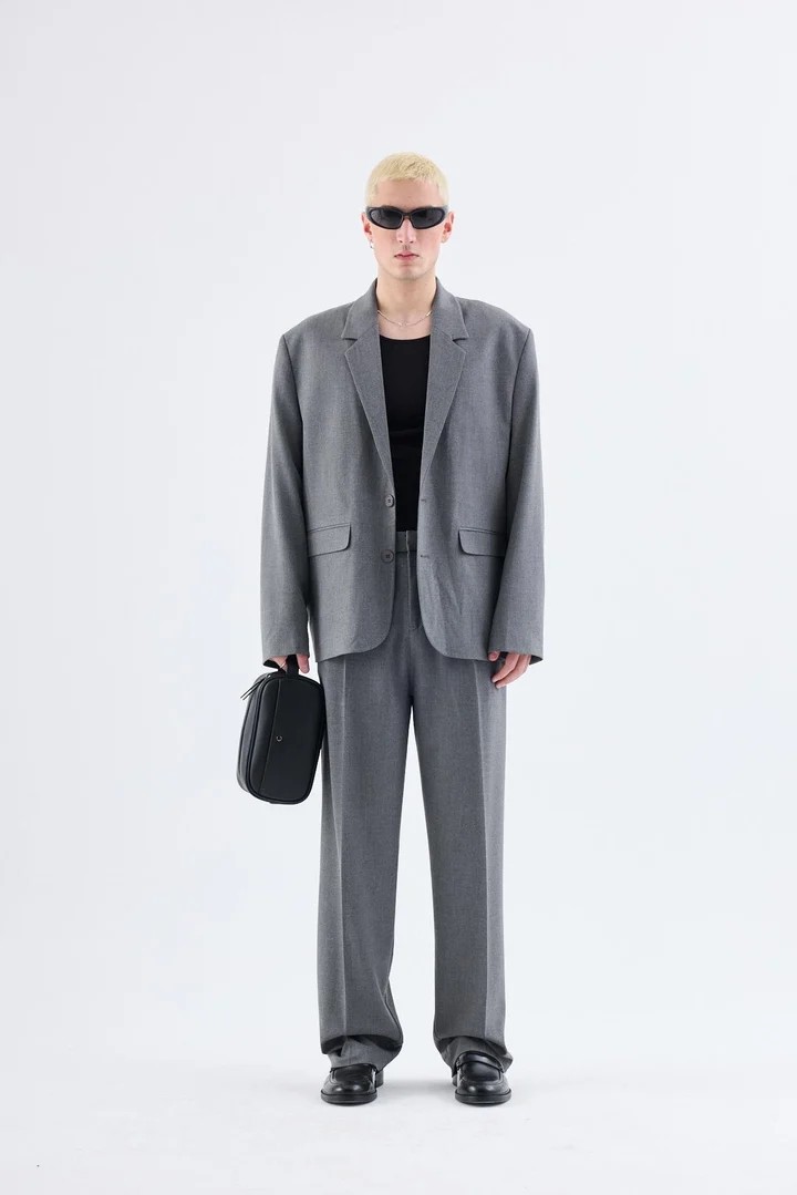 Classic Oversize Suit Gray