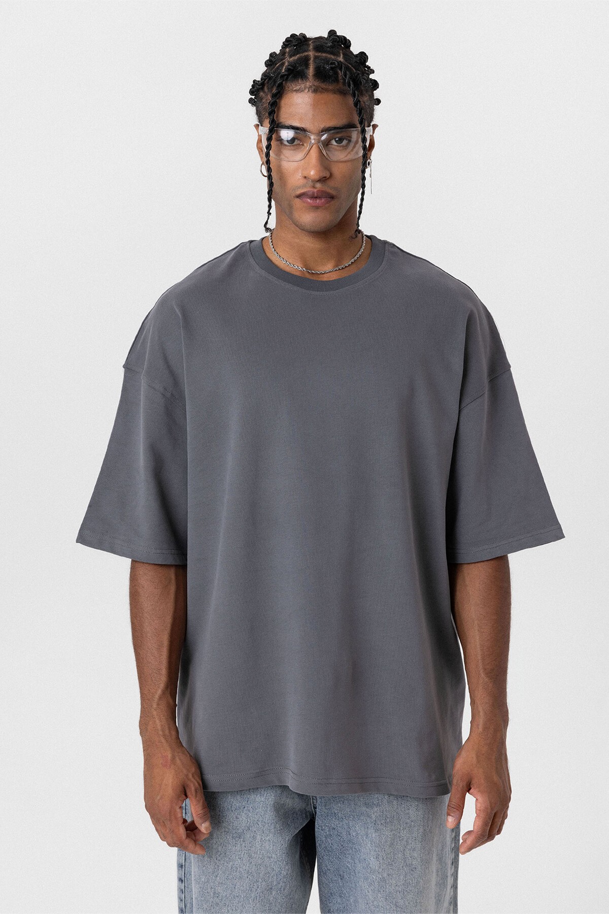 BASIC OVERSIZE TSHIRT-SMOKED