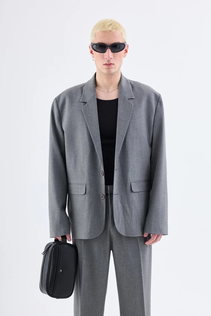 Classic Oversize Suit Gray