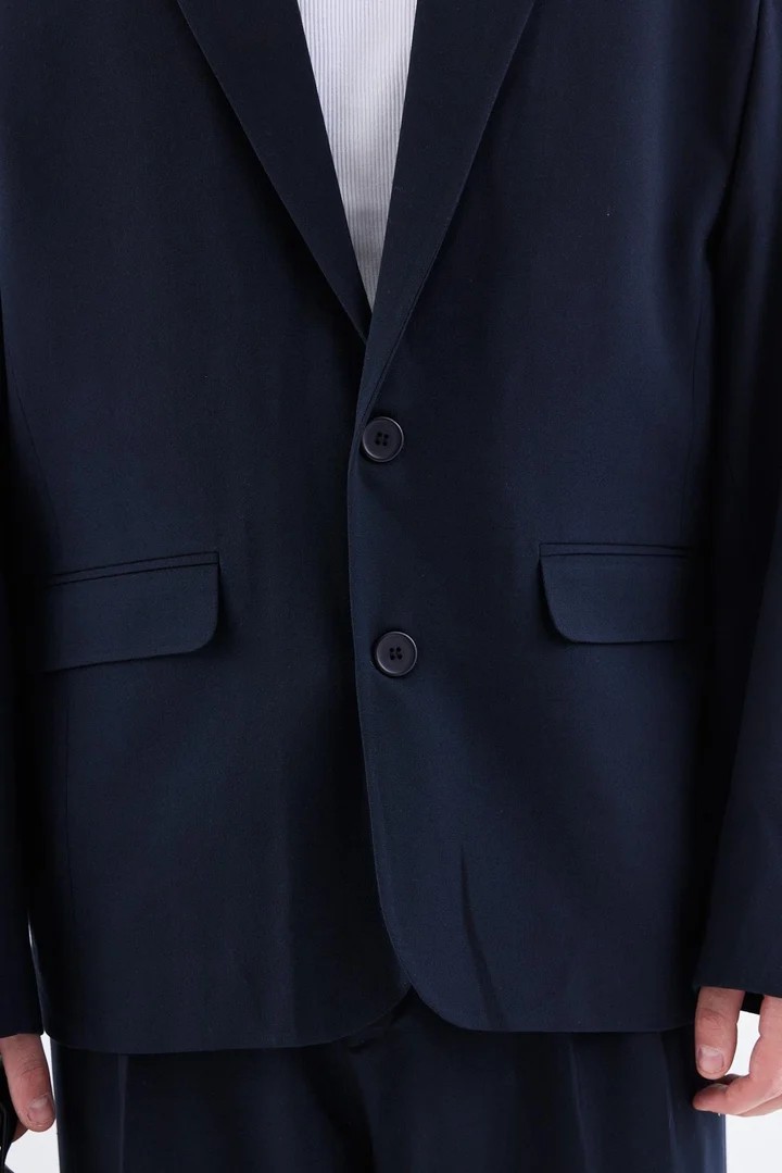 Classic Oversize Suit Navy Blue