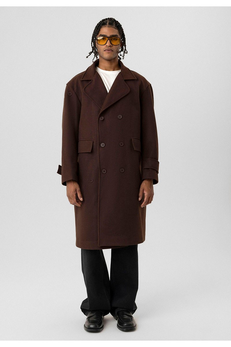 OVERSIZE COAT BROWN