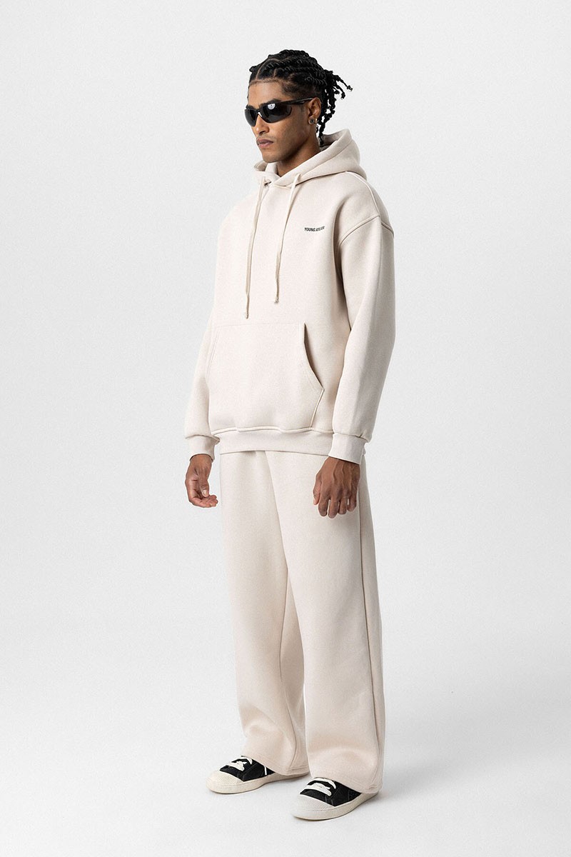 YOUNG ATELIER PRINTED OVERSIZE TRACKSUIT STONE