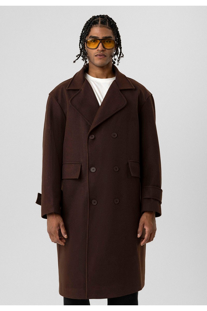 OVERSIZE COAT BROWN