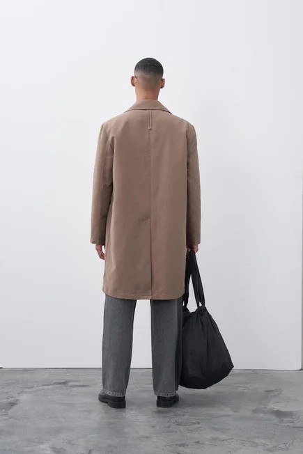 Mink Oversize Trench Coat Brown